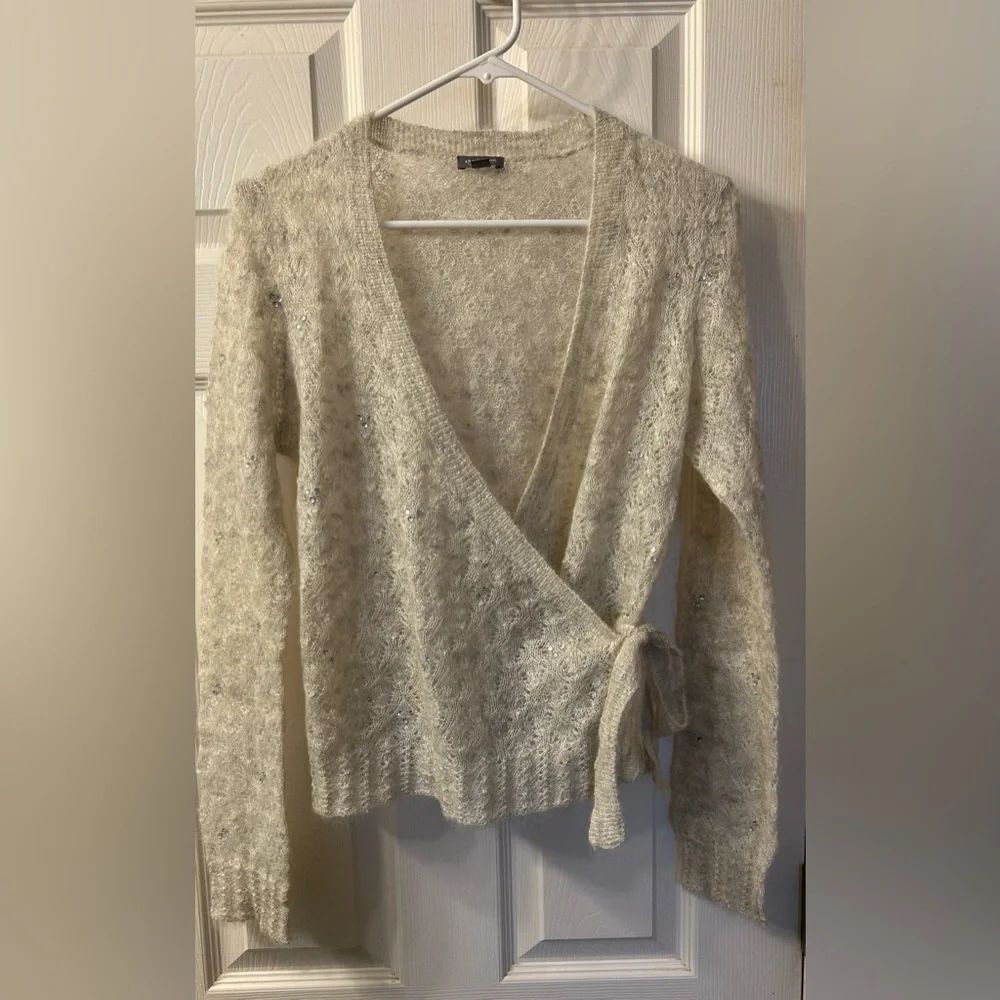Cream mohair blended sweater size S